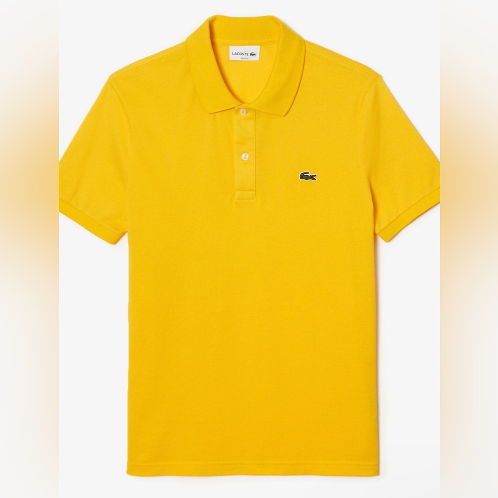 LACOSTE Polo Slim Fit, Yellow, Size XXL, NWOT